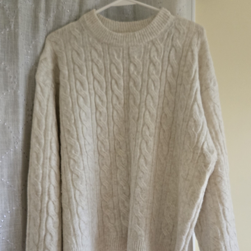 H&M Cable Knit Turtleneck Sweater - Cream